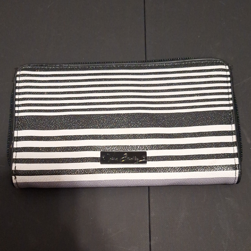 Vera Bradley Black and White Striped Wallet